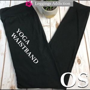 Butter Soft Solid Black Leggings OS One Size NWT